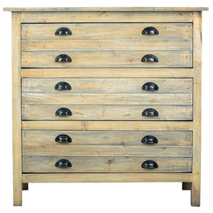 Sunset Trading Cottage Solid Wood 3 Drawer Small 37" Chest | Distressed Driftwood Brown | Fully Assembled