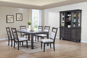 Sunset Trading Shades of Gray 9 Piece Dining Set with China Cabinet
