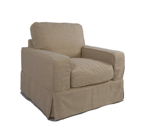 Sunset Trading Americana Box Cushion Chair Slipcover | Linen 