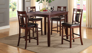 Swish Cashew Wood 5 Pieces Counter Height Dining et In Brown|