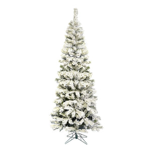 Vickerman 5.5' Flocked Pacific Artificial Christmas Tree Unlit