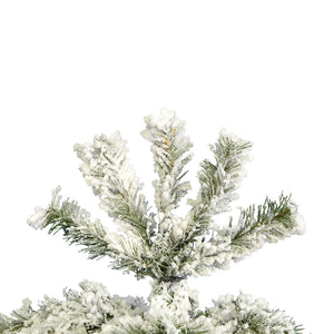 Vickerman-7.5'-Flocked-Pacific-Artificial-Christmas-Tree,-Unlit