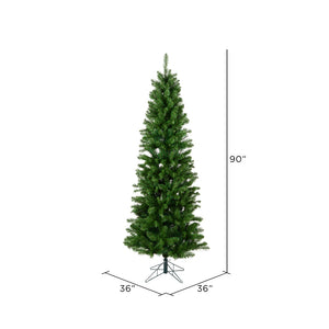 Vickerman-7.5'-Salem-Pencil-Pine-Artificial-Christmas-Tree,-Unlit
