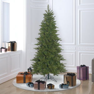 Vickerman-5.5'-Durango-Spruce-Slim-Artificial-Christmas-Tree,-Unlit