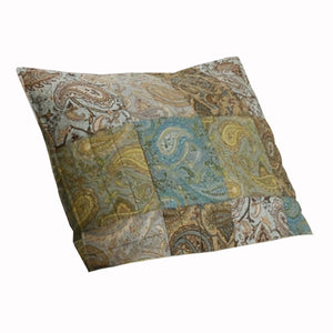 36 x 20 Inches King Size Pillow Sham with Paisley Pattern, Multicolor