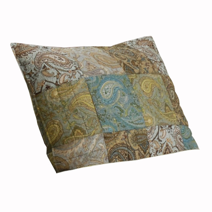 36 x 20 Inches King Size Pillow Sham with Paisley Pattern, Multicolor