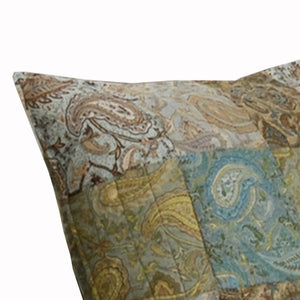 26 x 20 Inches Standard Pillow Sham with Paisley Pattern, Multicolor