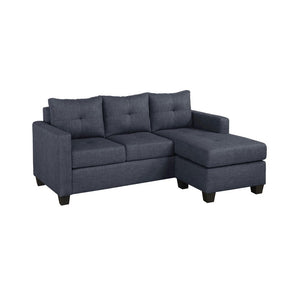 Contemporary Sectional Sofa With Reversible Chaise , Dark Gray
