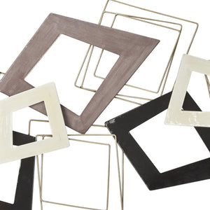 Metal Wall Decor with Geometric Pattern, Multicolor