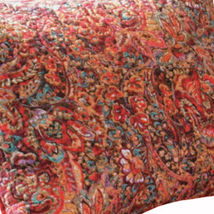 20 X 36 Cotton Filled Pillow Sham with Floral Prints, Multicolor