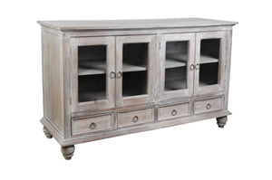 Sunset Trading Cottage Distressed Gray Wood Sideboard 