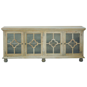 Sunset Trading Cottage 87" Clover Glass Door Credenza