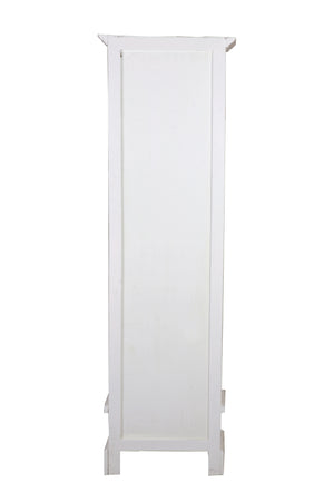 Sunset Trading Cottage Narrow Bookcase | Distressed White