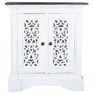 Sunset Trading Cottage Solid Wood Accent Cabinet | Two Doors with Storage