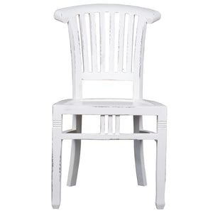 Sunset Trading Cottage Whitewashed Slat Back Chair | Set of 2