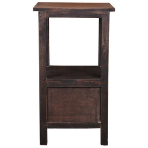 Sunset Trading Cottage Two Drawer End Table | Distressed Black | Raftwood Brown