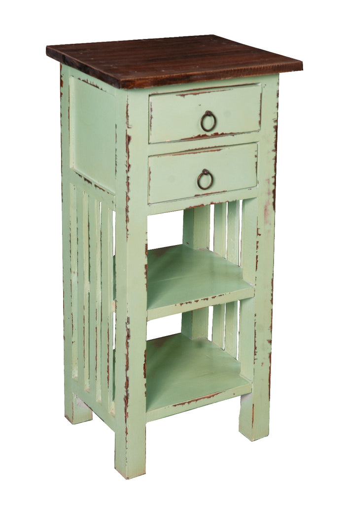 Sunset Trading Cottage End Table with Drawers and Shelves