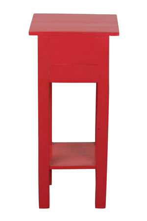 Sunset Trading Cottage Narrow Side Table | Distressed | Antique Red