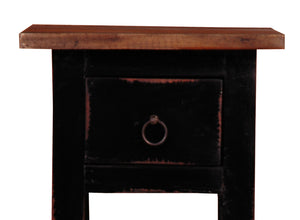 Sunset Trading Cottage Narrow Side Table | Antique Black | Raftwood