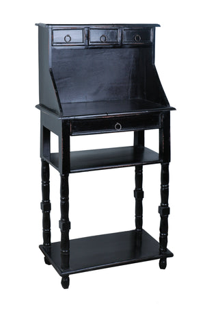Sunset Trading Cottage Antique Black Writing Table