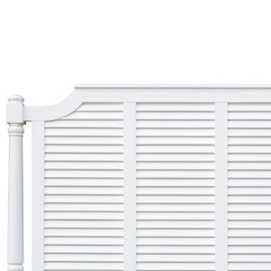 Sunset Trading White Shutter Wood Queen Bed
