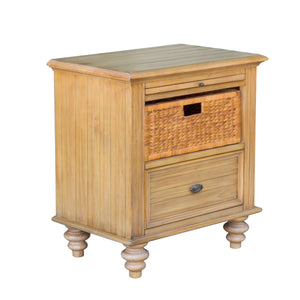 Sunset Trading Vintage Casual Nightstand with Basket