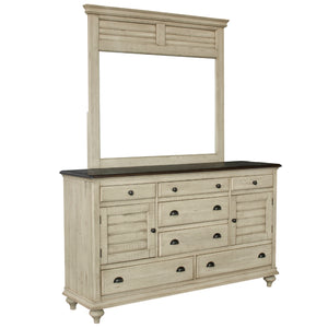 Sunset Trading Shades of Sand Dresser with Shutter Mirror