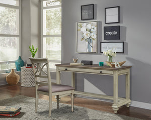 Sunset Trading Shades of Sand Computer Desk | Vanity Table | Drawer