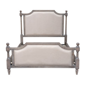 Sunset Trading Fawn Gray Queen Upholstered Panel Bed