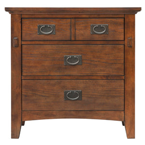 Sunset Trading Mission Bay 5 Piece Queen Bedroom Set | Amish Brown Solid Wood