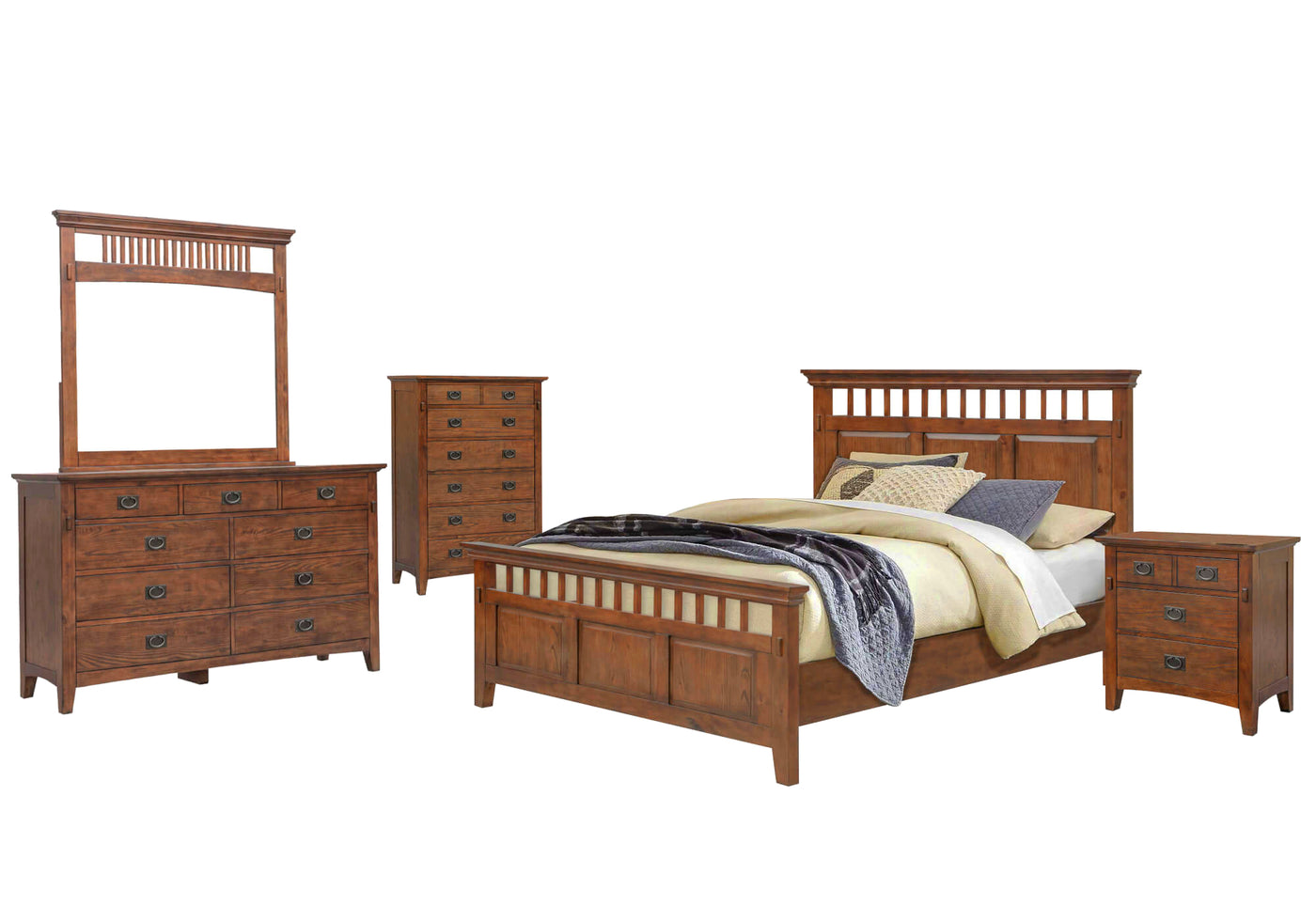 Mission bedroom on sale set queen