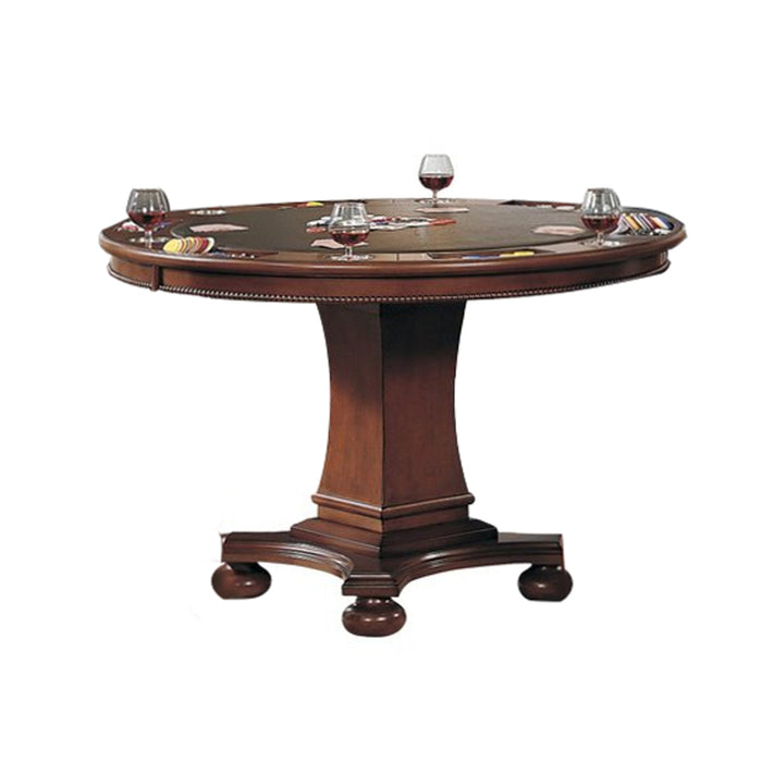 Sunset Trading Bellagio Dining and Poker Table | Reversible Game Top | Brown Cherry Wood