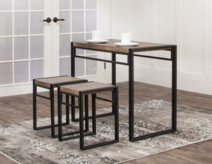 Sunset Trading Dawson 3 Piece Counter Height Dining Set | Two  Stools | Reclaimed Elm