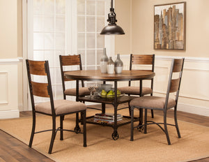 Sunset Trading 5 Piece Rustic Elm Industrial Dining Set