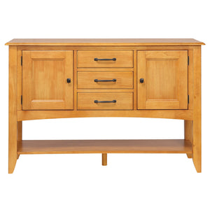 Sunset Trading Selections Sideboard with Large Display Shelf | 3 Drawers 2 Storage Cabinets