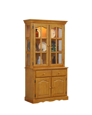 Sunset Trading Keepsake Buffet and Lighted Hutch | Light Oak