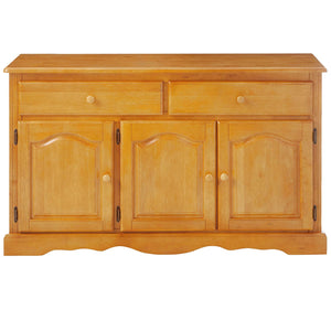 Sunset Trading Treasure Buffet and Lighted Hutch | Light Oak