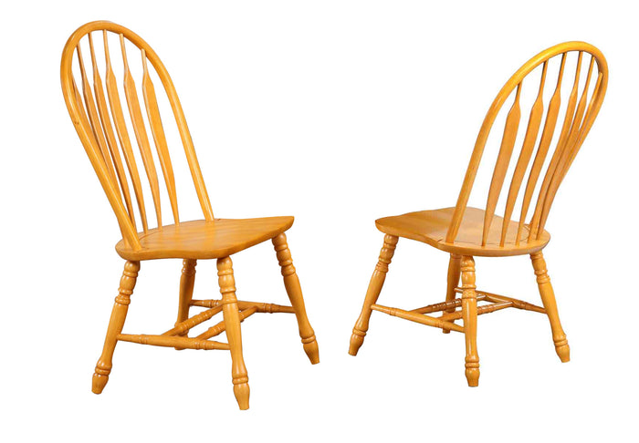 Sunset Trading Comfort Back Dining Chair | Light Oak | Set of 2