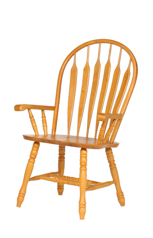 Sunset Trading Comfort Dining Arm Chair | Light Oak