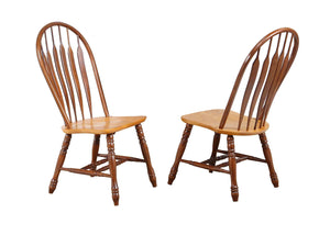 Sunset Trading Comfort Back Dining Chair | Nutmeg Light Oak | Set of 2