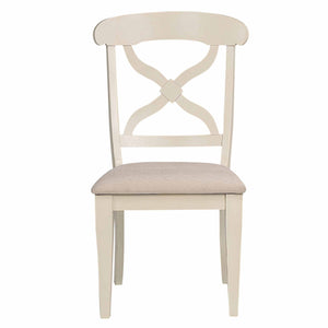 Sunset Trading Andrews Dining Chair | Antique White | Set of 2