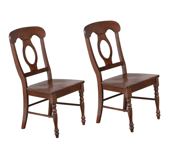 Sunset Trading Napoleon Dining Chair | Chestnut | Set of 2