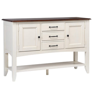 Sunset Trading Andrews Sideboard with Large Display Shelf | 3 Drawers 2 Storage Cabinets