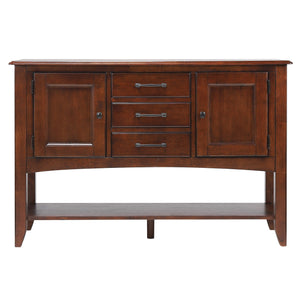 Sunset Trading Andrews Sideboard with Large Display Shelf | 3 Drawers 2 Storage Cabinets