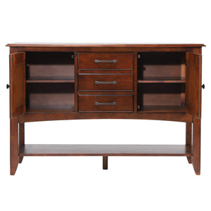 Sunset Trading Andrews Sideboard with Large Display Shelf | 3 Drawers 2 Storage Cabinets