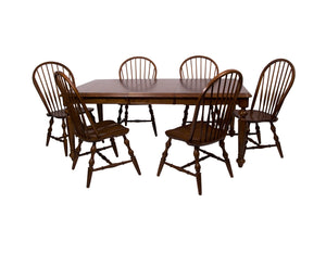 Sunset Trading 7 Piece Andrews Butterfly Leaf Dining Set | Chestnut