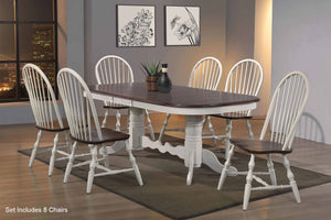 Sunset Trading Andrews 9 Piece Double Pedestal Extendable Dining Set