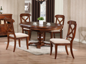 Sunset Trading 5 Piece Andrews Butterfly Leaf Dining Set | Chestnut