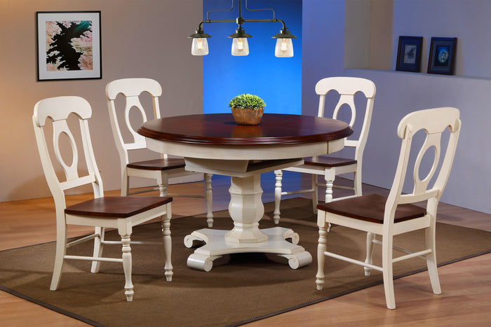 Sunset Trading 5 Piece Butterfly Leaf Dining Set with Napoleon Chairs