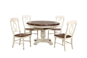 Sunset Trading 5 Piece Butterfly Leaf Dining Set with Napoleon Chairs
